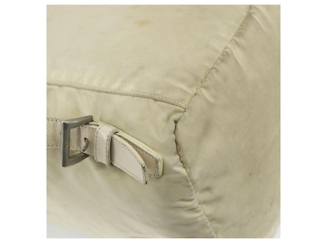 PRADA Backpack Nylon Ivory Silver Auth 175828 Silvery Cream - view 13