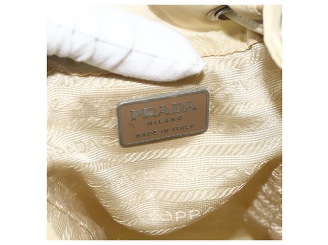 PRADA Backpack Nylon Ivory Silver Auth 175828 Silvery Cream - view 17