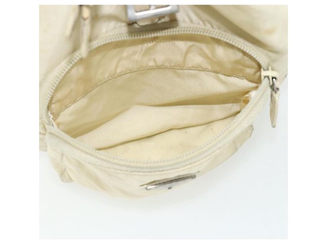 PRADA Backpack Nylon Ivory Silver Auth 175828 Silvery Cream - view 21