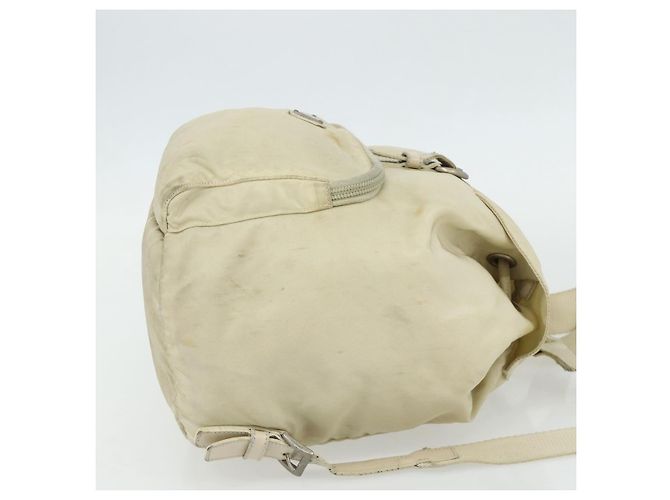 PRADA Backpack Nylon Ivory Silver Auth 175828 Silvery Cream - view 5