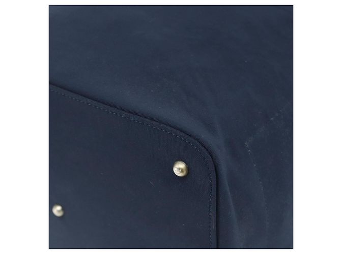 Borsa a Spalla LOEWE in Tela Blu Navy Argento Autentica 175205 - vista 14
