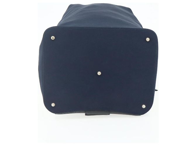 Borsa a Spalla LOEWE in Tela Blu Navy Argento Autentica 175205 - vista 5