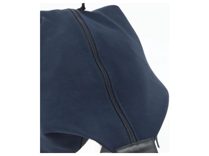 Borsa a Spalla LOEWE in Tela Blu Navy Argento Autentica 175205 - vista 7