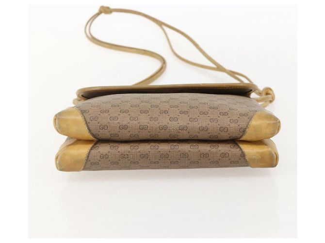 Gucci Bolso de Hombro Micro GG Supreme PVC Beige Dorado 007 49 5548 Auth 175279 - vista 10