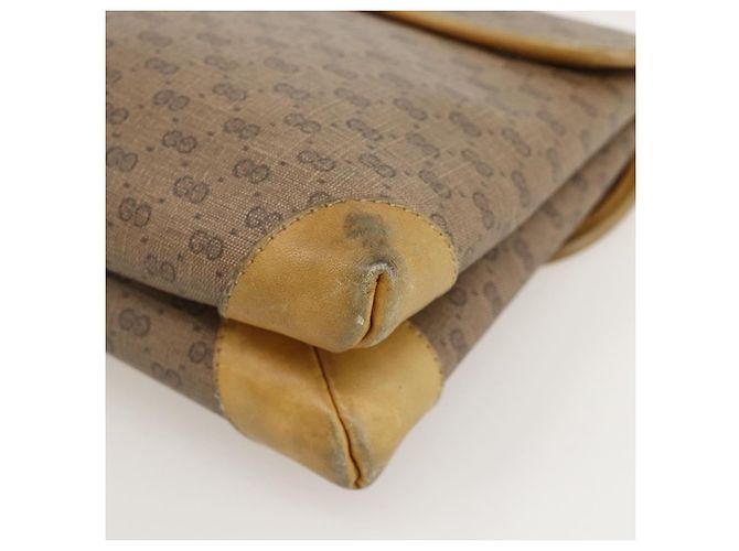 Gucci Bolso de Hombro Micro GG Supreme PVC Beige Dorado 007 49 5548 Auth 175279 - vista 13