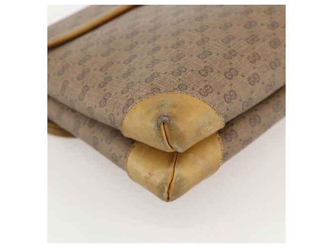 Gucci Bolso de Hombro Micro GG Supreme PVC Beige Dorado 007 49 5548 Auth 175279 - vista 14