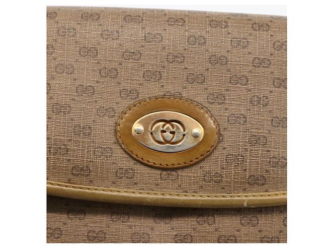 Gucci Bolso de Hombro Micro GG Supreme PVC Beige Dorado 007 49 5548 Auth 175279 - vista 15