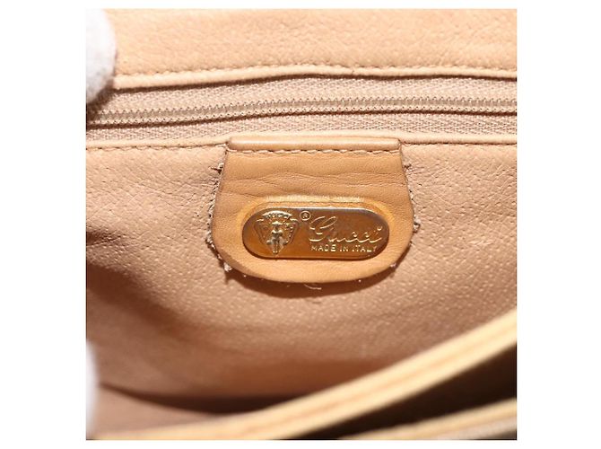 Gucci Bolso de Hombro Micro GG Supreme PVC Beige Dorado 007 49 5548 Auth 175279 - vista 17