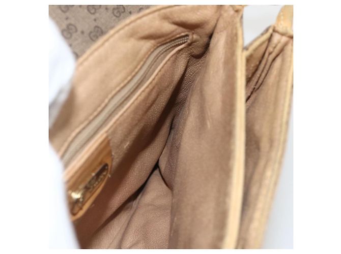 Gucci Bolso de Hombro Micro GG Supreme PVC Beige Dorado 007 49 5548 Auth 175279 - vista 19