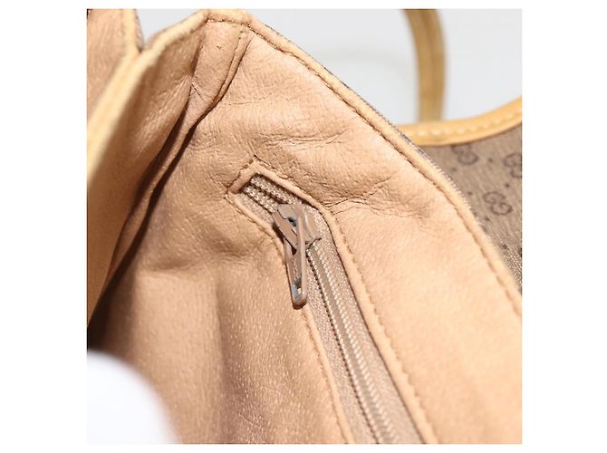 Gucci Bolso de Hombro Micro GG Supreme PVC Beige Dorado 007 49 5548 Auth 175279 - vista 21