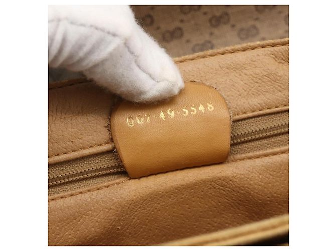 Gucci Bolso de Hombro Micro GG Supreme PVC Beige Dorado 007 49 5548 Auth 175279 - vista 24