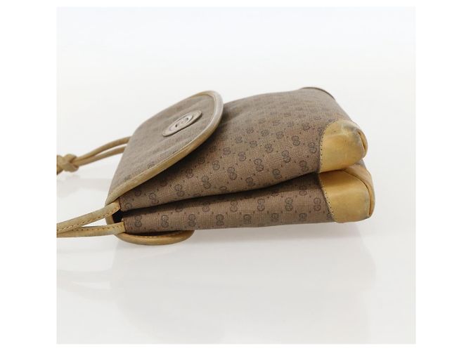 Gucci Bolso de Hombro Micro GG Supreme PVC Beige Dorado 007 49 5548 Auth 175279 - vista 4