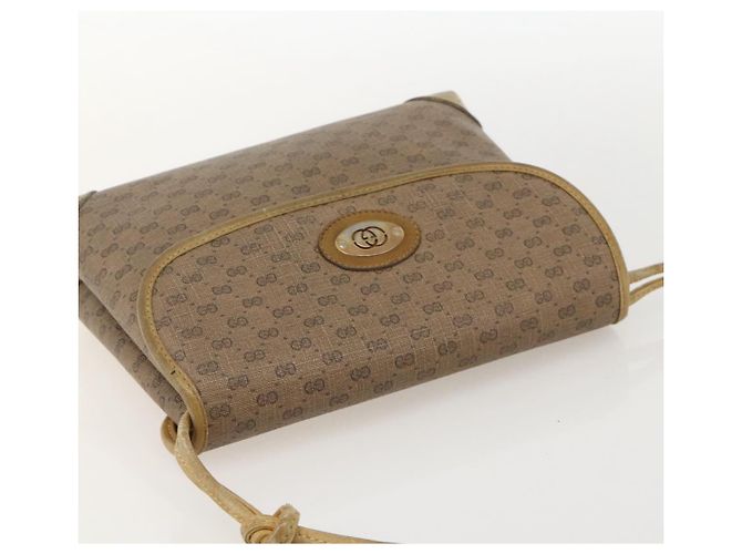 Gucci Bolso de Hombro Micro GG Supreme PVC Beige Dorado 007 49 5548 Auth 175279 - vista 6