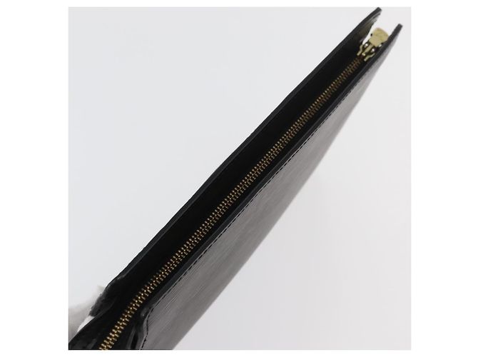 LOUIS VUITTON Epi Pochette Uomo Borsa Clutch Nera M52522 LV Auth ka3861 Nero - vista 6