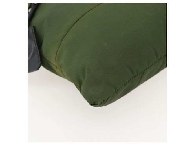 PRADA Schultertasche Nylon Grün Silber Authentisch 175332 - Ansicht 11