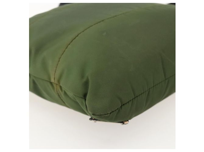 PRADA Schultertasche Nylon Grün Silber Authentisch 175332 - Ansicht 13