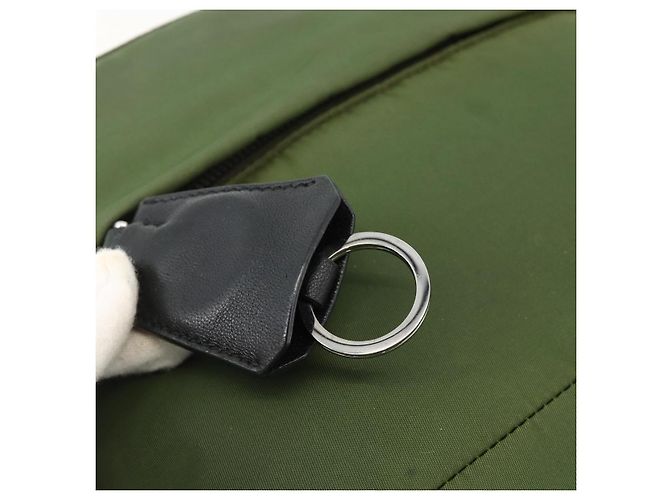 PRADA Schultertasche Nylon Grün Silber Authentisch 175332 - Ansicht 16