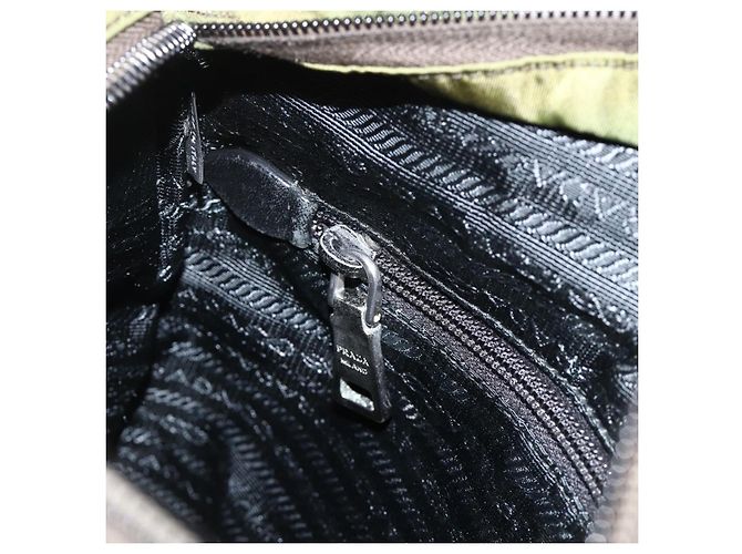 PRADA Schultertasche Nylon Grün Silber Authentisch 175332 - Ansicht 23