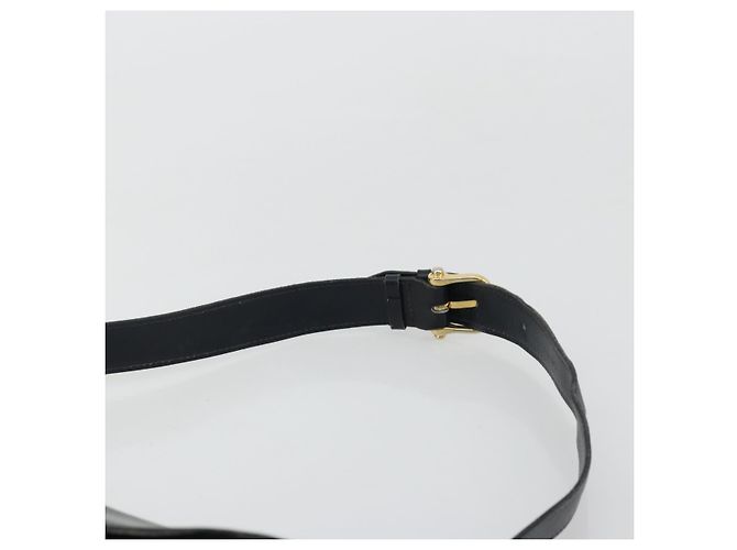 Borsa a spalla CÉLINE Carrozza in pelle blu navy e oro Auth YKZ1109 D'oro - vista 8