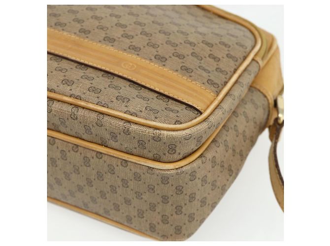 Gucci Borsa a Spalla Micro GG Supreme PVC Beige Oro 001 115 5443 Auth 175795 D'oro - vista 10