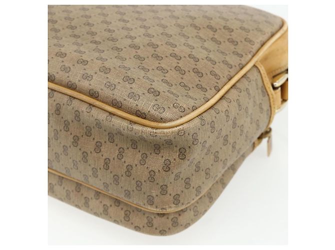 Gucci Borsa a Spalla Micro GG Supreme PVC Beige Oro 001 115 5443 Auth 175795 D'oro - vista 12