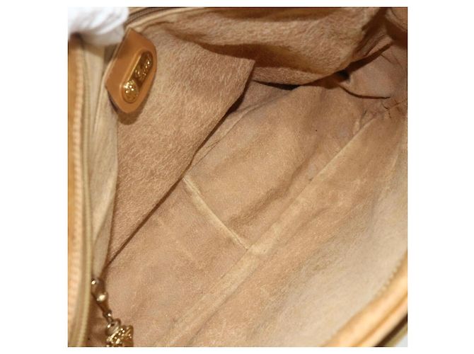 Gucci Borsa a Spalla Micro GG Supreme PVC Beige Oro 001 115 5443 Auth 175795 D'oro - vista 16