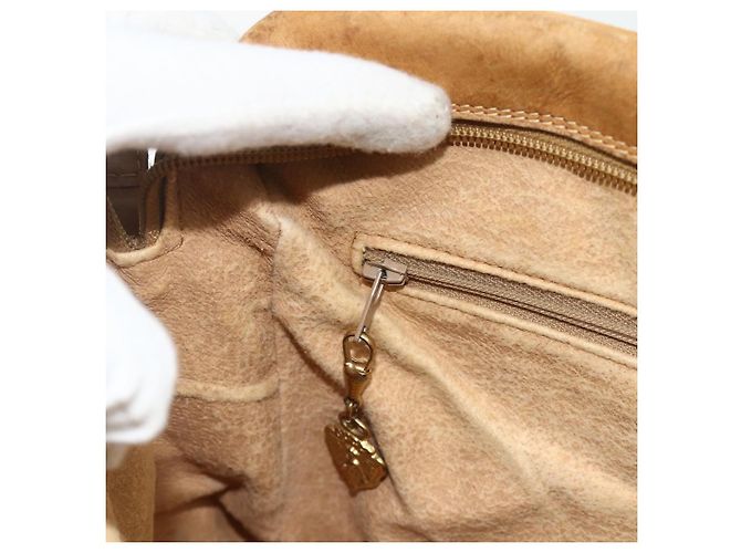 Gucci Borsa a Spalla Micro GG Supreme PVC Beige Oro 001 115 5443 Auth 175795 D'oro - vista 19