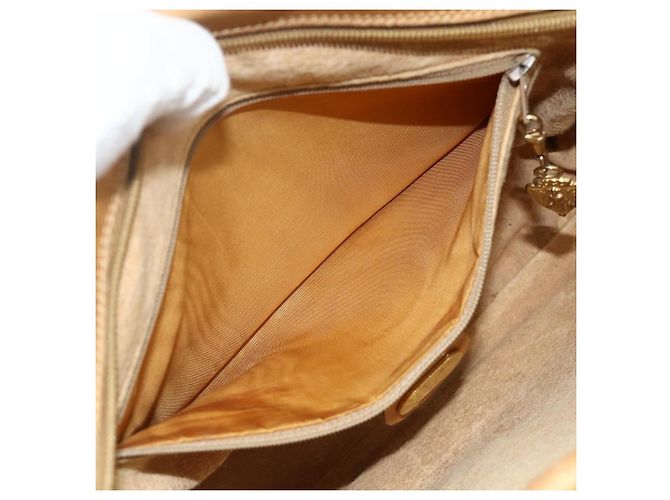Gucci Borsa a Spalla Micro GG Supreme PVC Beige Oro 001 115 5443 Auth 175795 D'oro - vista 20