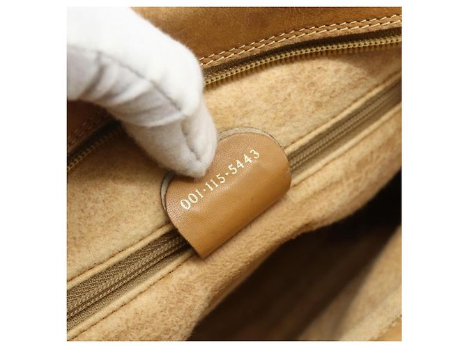 Gucci Borsa a Spalla Micro GG Supreme PVC Beige Oro 001 115 5443 Auth 175795 D'oro - vista 22