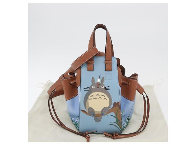 Hammock LOEWE - Bolsa Rede My Neighbor Totoro Studio Ghibli em Lona Azul Auth 158610SM Azul claro - vista 12