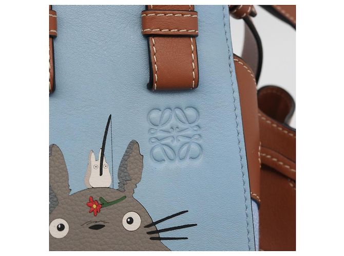 Hammock LOEWE - Bolsa Rede My Neighbor Totoro Studio Ghibli em Lona Azul Auth 158610SM Azul claro - vista 21