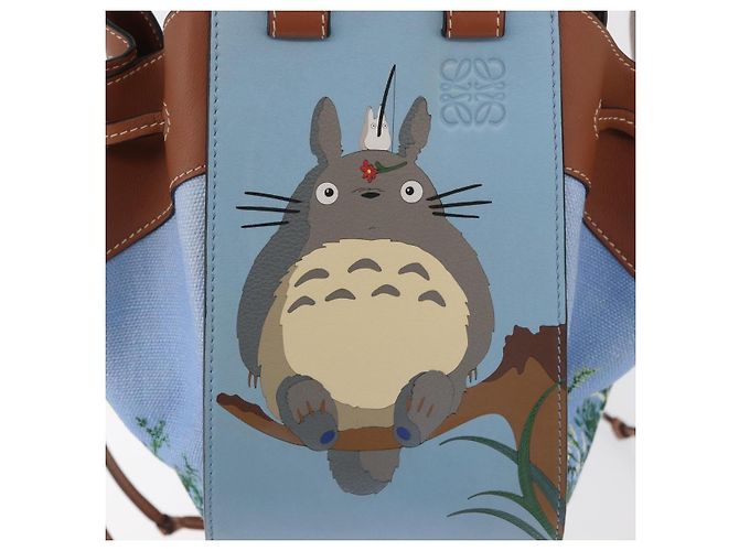Hammock LOEWE - Bolsa Rede My Neighbor Totoro Studio Ghibli em Lona Azul Auth 158610SM Azul claro - vista 22