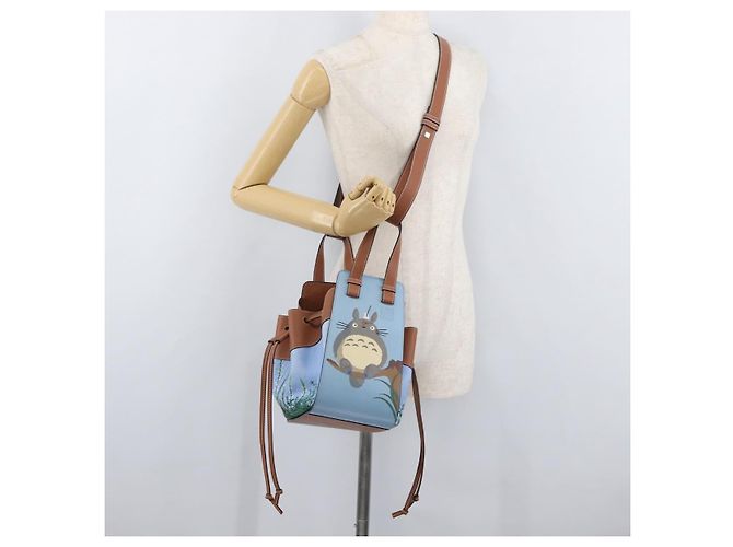 Hammock LOEWE - Bolsa Rede My Neighbor Totoro Studio Ghibli em Lona Azul Auth 158610SM Azul claro - vista 27