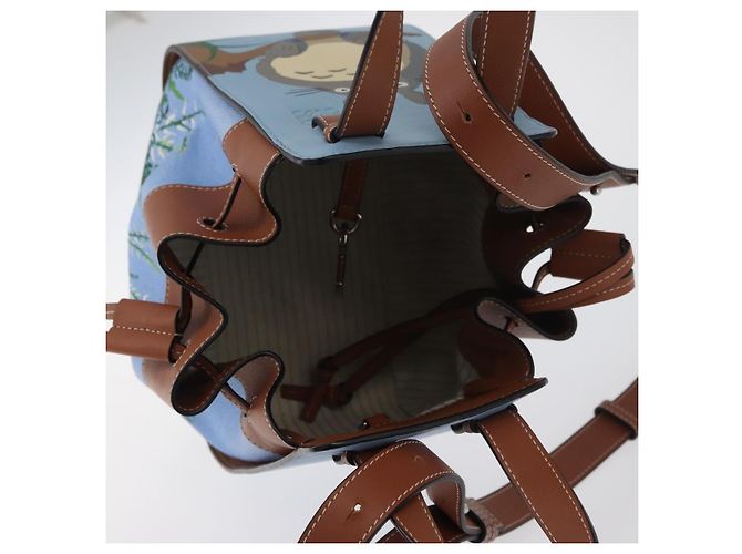 Hammock LOEWE - Bolsa Rede My Neighbor Totoro Studio Ghibli em Lona Azul Auth 158610SM Azul claro - vista 6