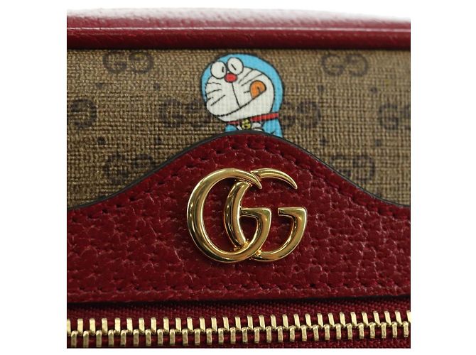 Borsa di collaborazione GUCCI Micro GG Supreme Doraemon in PVC beige 647784 Auth 175960M D'oro - vista 15