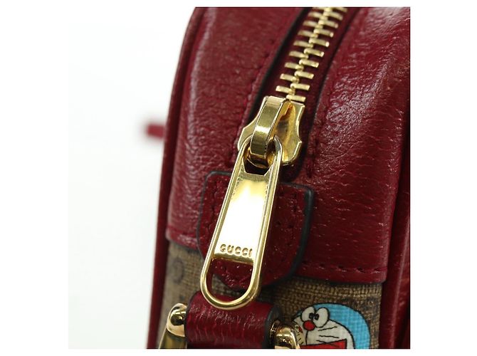 Borsa di collaborazione GUCCI Micro GG Supreme Doraemon in PVC beige 647784 Auth 175960M D'oro - vista 16