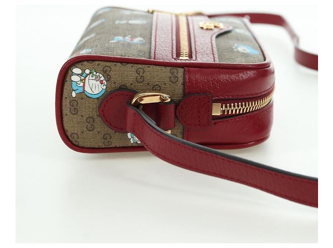 Borsa di collaborazione GUCCI Micro GG Supreme Doraemon in PVC beige 647784 Auth 175960M D'oro - vista 5