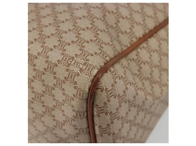 Céline Borsa a mano in tela Macadam CELINE PVC Beige Oro Auth ka3988A D'oro - vista 10
