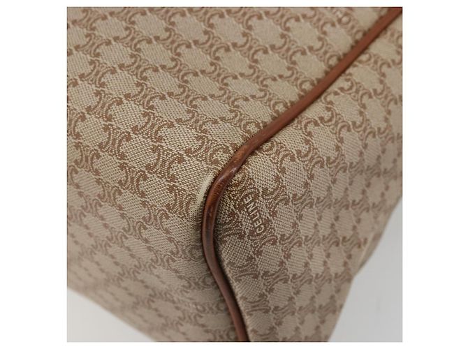 Céline Borsa a mano in tela Macadam CELINE PVC Beige Oro Auth ka3988A D'oro - vista 12