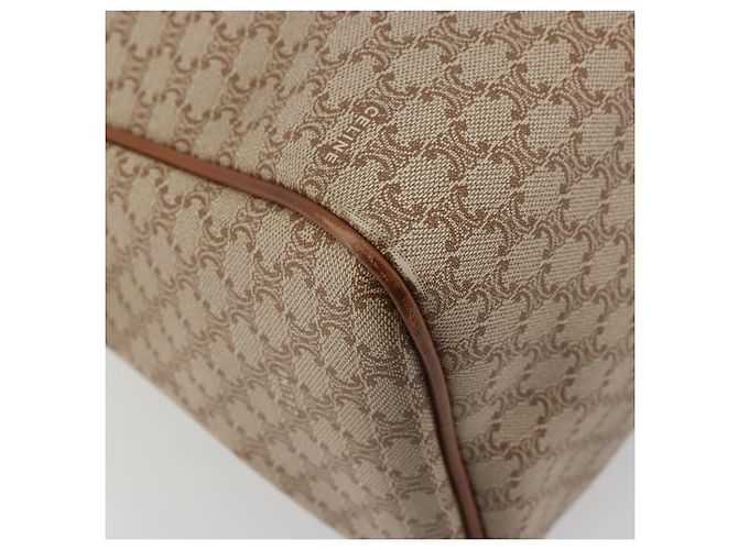 Céline Borsa a mano in tela Macadam CELINE PVC Beige Oro Auth ka3988A D'oro - vista 13