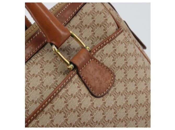 Céline Borsa a mano in tela Macadam CELINE PVC Beige Oro Auth ka3988A D'oro - vista 14