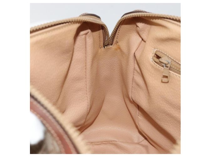 Céline Borsa a mano in tela Macadam CELINE PVC Beige Oro Auth ka3988A D'oro - vista 20