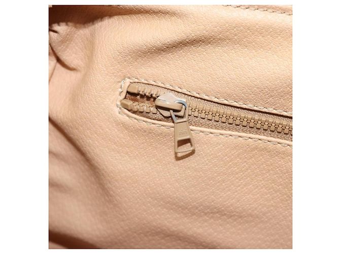 Céline Borsa a mano in tela Macadam CELINE PVC Beige Oro Auth ka3988A D'oro - vista 21