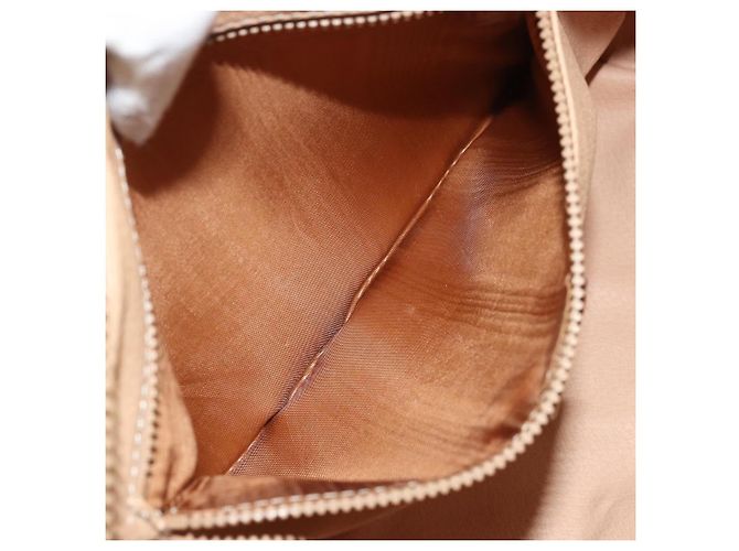 Céline Borsa a mano in tela Macadam CELINE PVC Beige Oro Auth ka3988A D'oro - vista 22