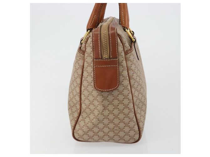 Céline Borsa a mano in tela Macadam CELINE PVC Beige Oro Auth ka3988A D'oro - vista 5