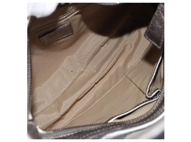 Burberry Schultertasche Leder Canvas Silber Authentisch ka3987A - Ansicht 16