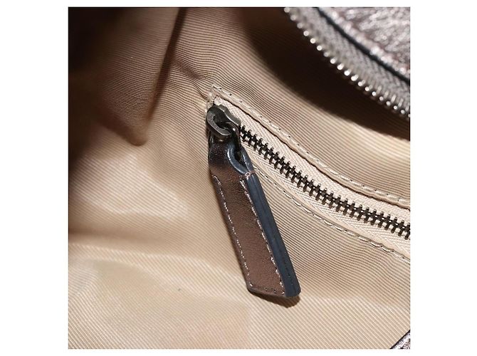 Burberry Schultertasche Leder Canvas Silber Authentisch ka3987A - Ansicht 19