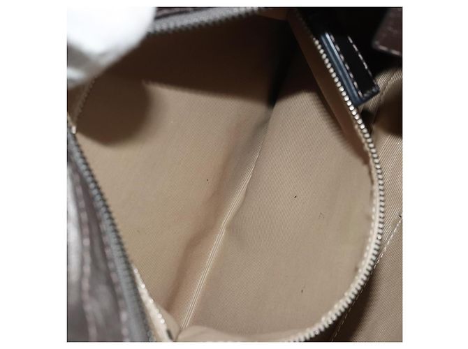 Burberry Schultertasche Leder Canvas Silber Authentisch ka3987A - Ansicht 20