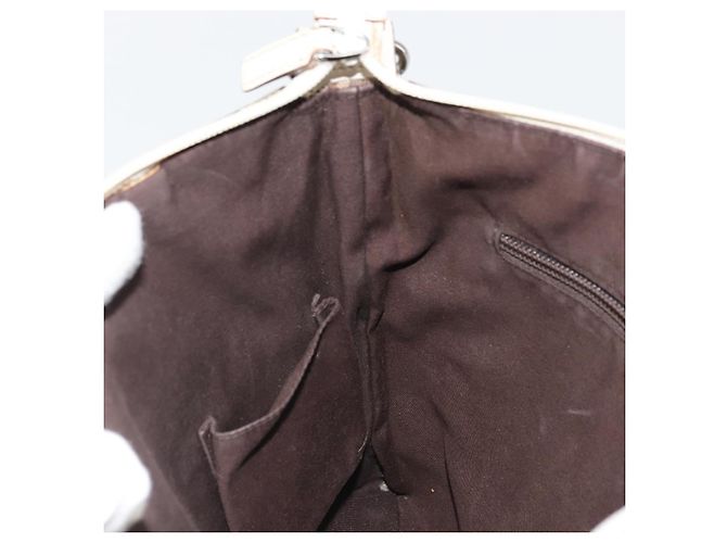 Borsa a Spalla GG Canvas Gucci Beige Argento 145857 Auth BA12133 - vista 20