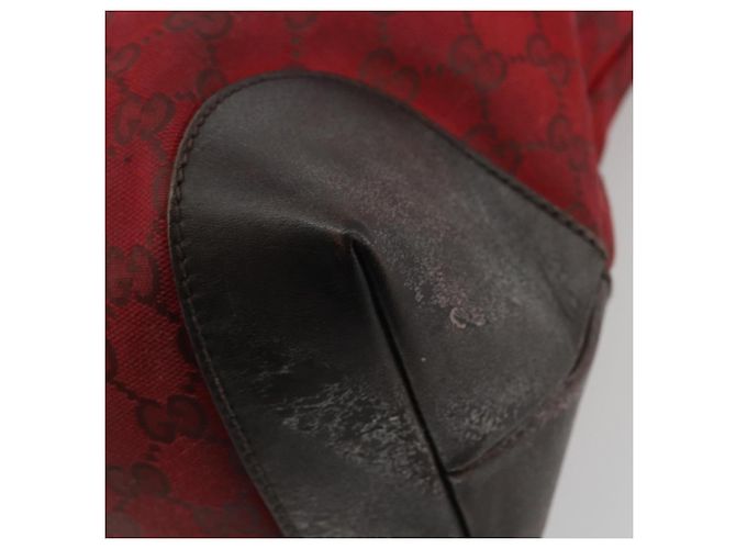 Borsa Tote GG Canvas Gucci Rossa Oro 308928 Auth 175823 Rosso D'oro - vista 12